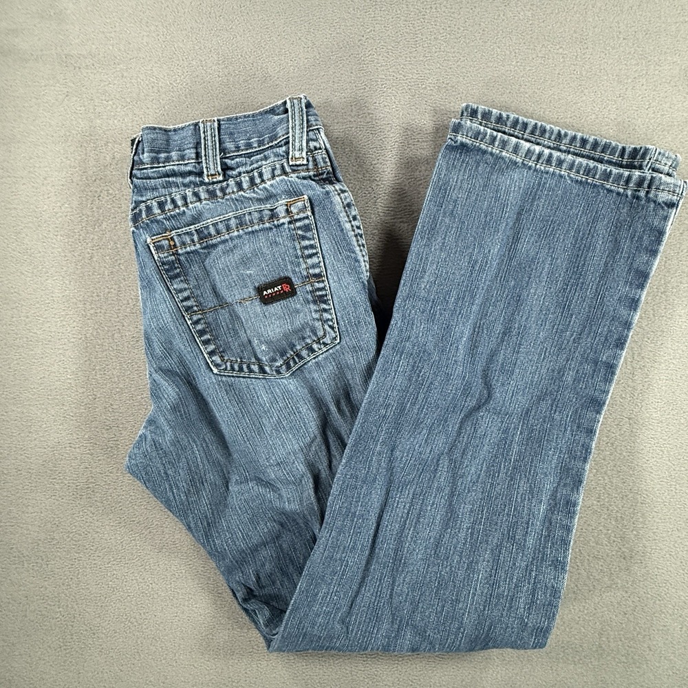 Ariat FR M4 Relaxed Fit Bootcut Men 29x32 Blue Denim Jeans Cat 2 Flame Resistant